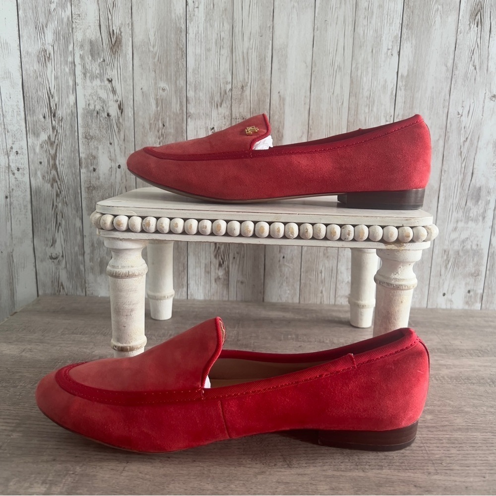 Ralph Lauren Clair Women's Red Loafers Size 8.5 - Picture 3 of 6